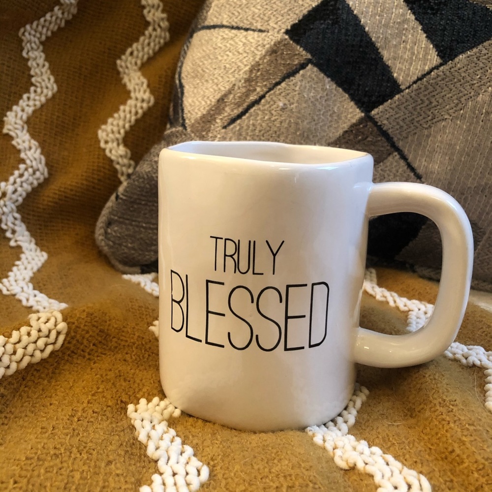 Textured and Distressed “Truly Blessed” Mug